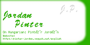 jordan pinter business card